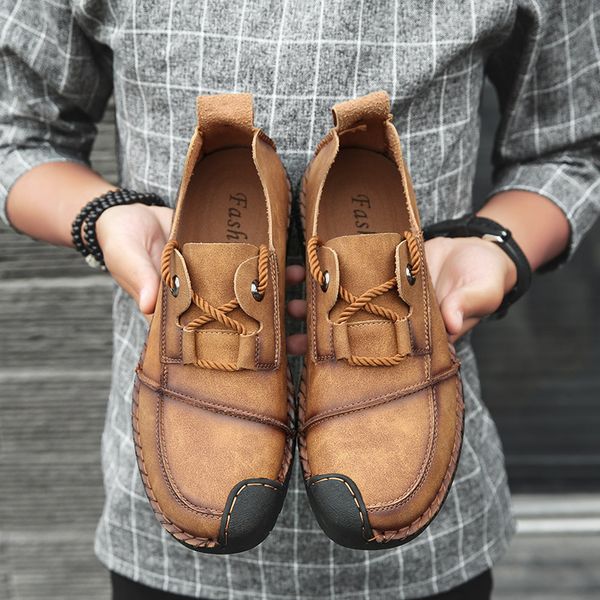 

bomlight spring autumn shallow men leather casual shoes new british lazy lace up shoes male moccasins sewing oxford loafers, Black