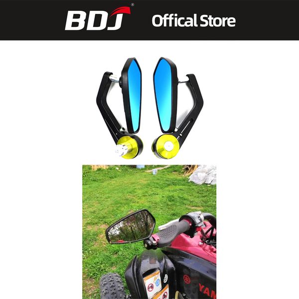 

bdj 1 pair 7/8" 22mm universal motor mirror aluminum handle bar rearview side mirrors motorcycle accessories