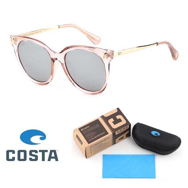 

COSTA Brand Design Cat eye Sunglasses Women Round Polarized Sun Glasses Female Vintage TAC Lens Cateye Shades Glasses Feminino Oculos