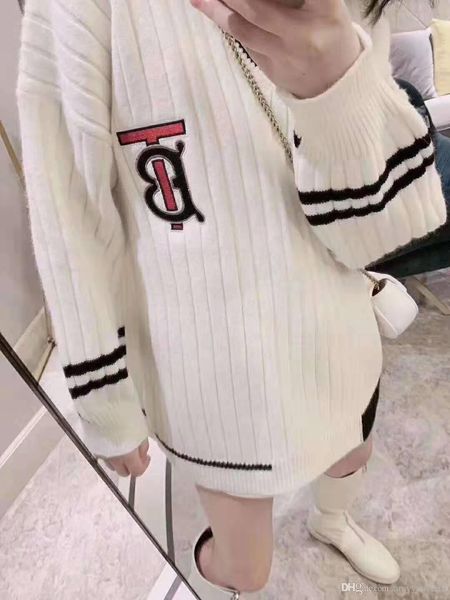 

1105 2019 осень бренд тот же стиль свитер длинный sleever v образным вырезом кардиган печати роскошный свитер панелями выпускного вечера мод, White;black