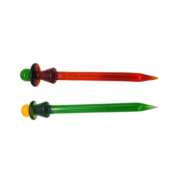 Tipo dritto Glass Dabbler Strumento per tamponare la cera lunga da 5,0 pollici Strumenti per dabber Pyrex spessi colorati Chiodi per banger al quarzo Nuovo arrivo all'ingrosso