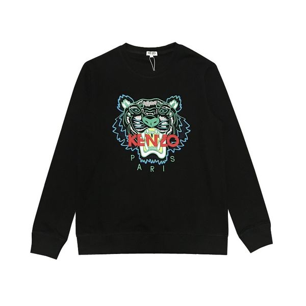 

embroidery tiger head sweater xxl kenzo man woman long sleeve o-neck pullover hoodies sweatshirts jumper dfsgd, Black