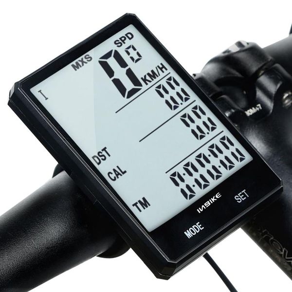 

inbike 2.8'' large screen bicycle computer wireless bike computer rainproof speedometer odometer cycling measurable 4type 2color