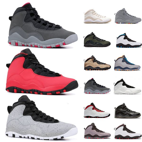 

wholesale 10 10s basketball shoes smoke grey red gs cement blue tinker westbrook cactus designer trainers mens shoes size 40-47