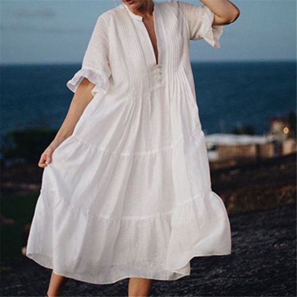 

beach dress saida de praia cotton beach cover up kaftan pareos de playa mujer lace bikini cover up swimsuit #q793, Blue;gray