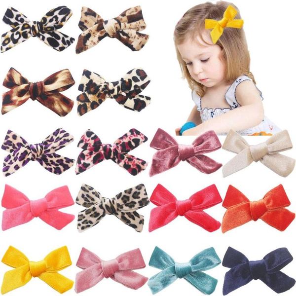

16pcs baby girls hair bows clips 4inch velvet hair bows alligator clips fully lined accessories for girls toddlers kid, Slivery;white