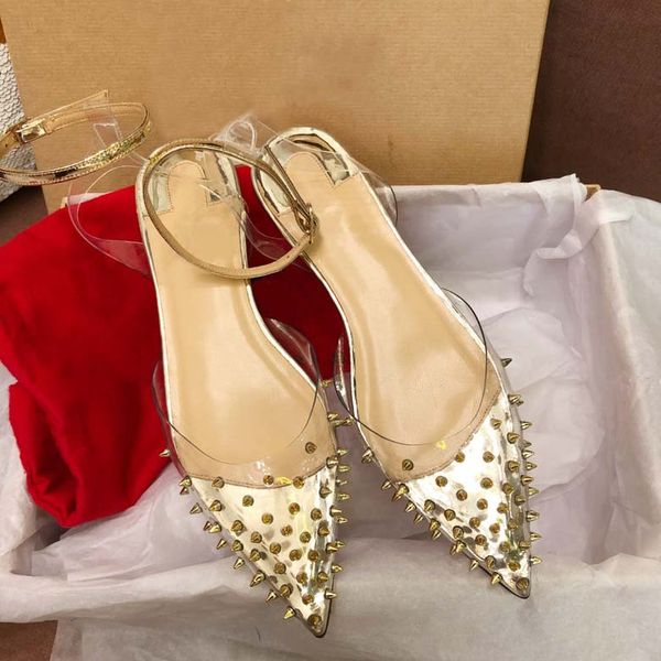 red bottom clear heels