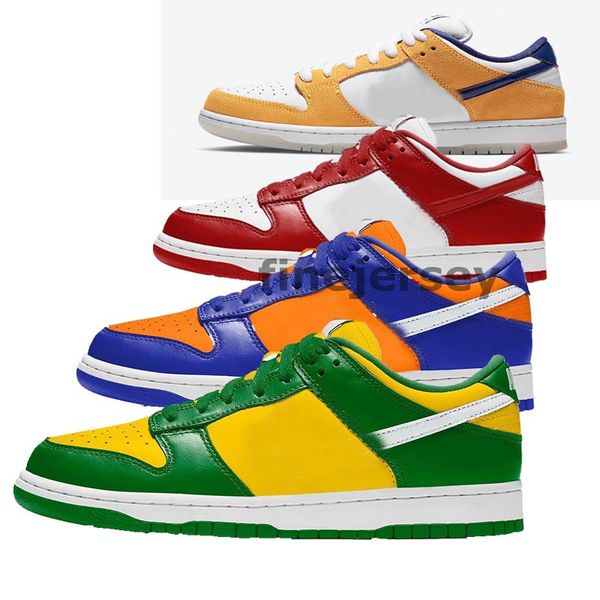 

new sb dunk low sp brazil university red champ colors laser orange 2020 running shoes for men women sneakers designer skateboard 36-45