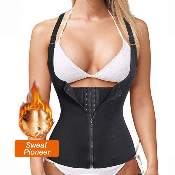 

женщины формирователи неопрена триммер shaper для похудения талии тренер корсет для потери веса горячего пота тела vest форма wear, Black;white