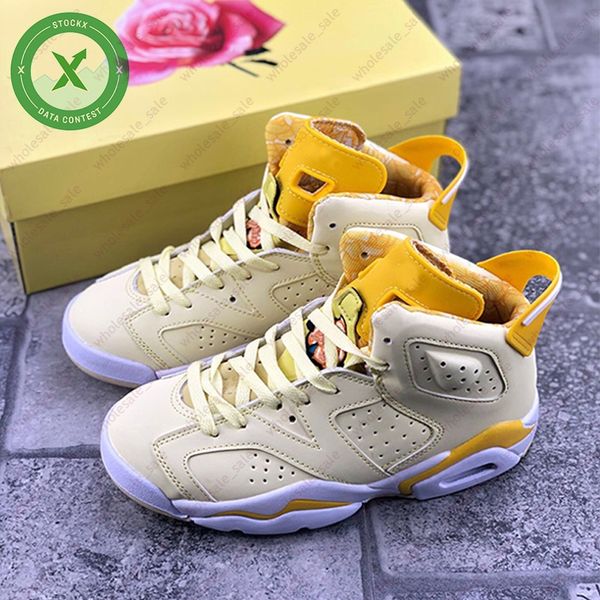 

with box hare rose 6 gs floral dynamic yellow womens basketball shoes girls crimson tint 6s sports sneakers jumpman trainers size 36-40