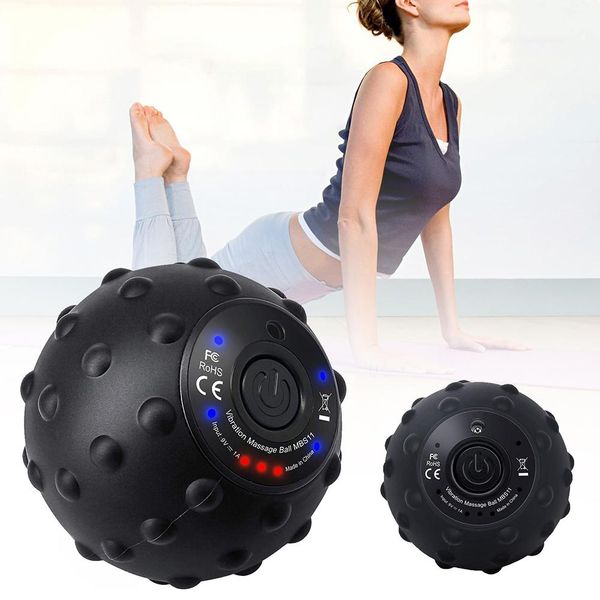 

12w electric roller ball 4 speed high intensity vibrating massage ball senoeory muscle vibration massager yoga fitness equipment