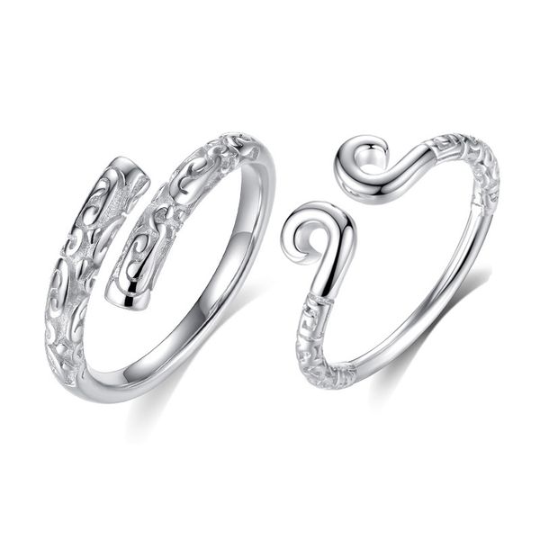 

est chinese fariy tale couple rings with shape of golden-hoop-stick and tightening hoop-incantation jz302, Silver