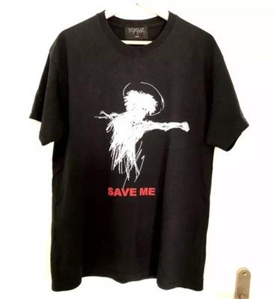 

black designer t shirts for men revenge save me slogan graffiti short sleeve t-shirt xxxtentacion t-shirt, White;black