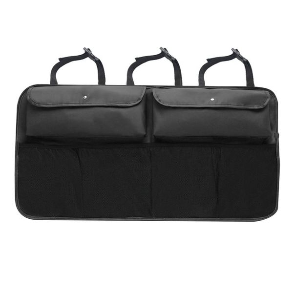 

car rear seat back storage bag leather hanging nets pocket trunk case organizer auto stowing tidying interior accessories