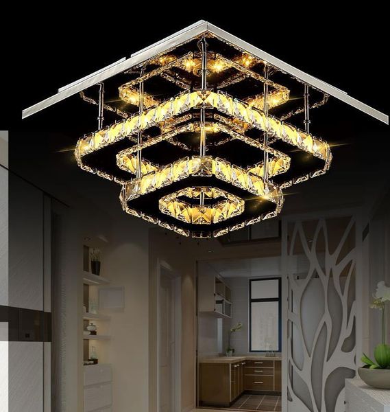 

36w crystal square ceiling light creative led aisle lamp corridor light square entrance light modern simple crystal lights aisle lamp