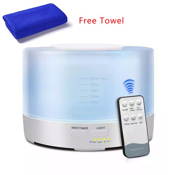 

550ml air humidifier essential oil aroma diffuser with wood grain remote control 7 color led lights for home aroma diffuser