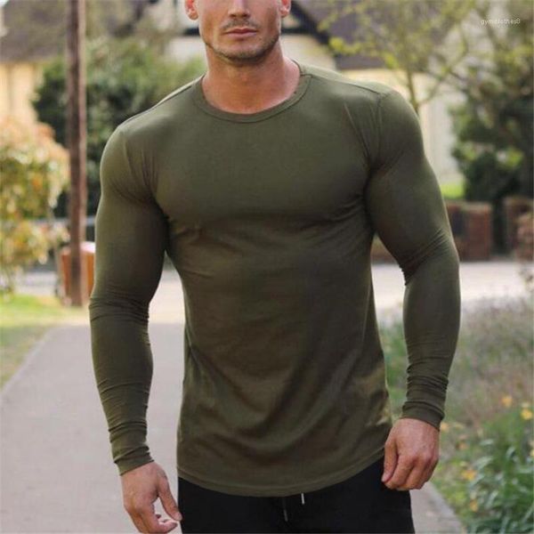 

fitness tshirts o-neck longline stylish street long sleeved sports bottoming tees mens solid color, White;black