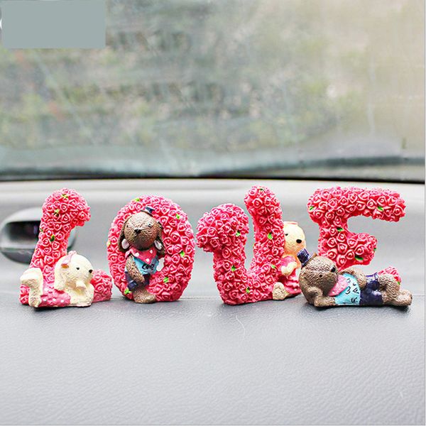 

romantic car ornaments roses love cute hanging pendant decorative car accessories for girls creative wedding gift