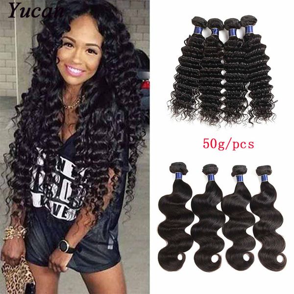 

malaysian cambodian brazilian virgin human hair weave bundles deep wave natural black remy human hair extensions body wave 3/4/5 pcs