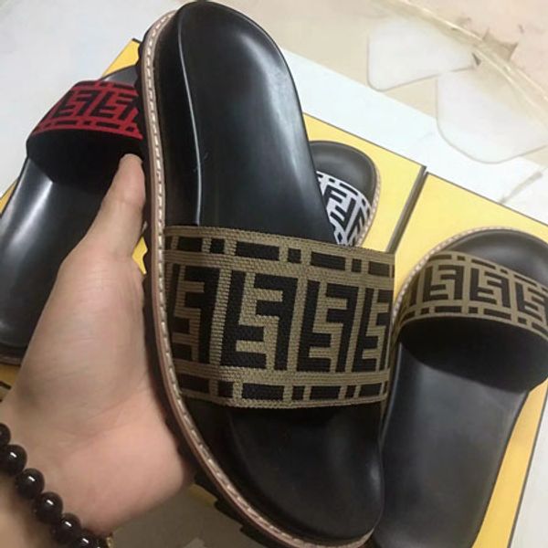 

slippers sandals designer shoes flat sandals flip flops fashion sneakers sandals send beautiful box by shoe07 fd1505, Black