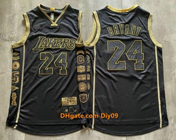

vintage los angeles lakers kobe bryant jersey commemorative snake pattern 24 bryant basketball jerseys 2020, Black;red