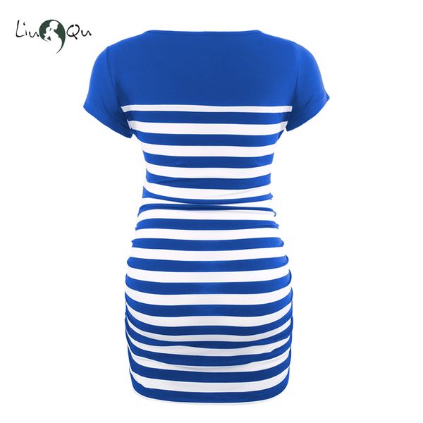 

maternity women's short sleeve round neck side ruched striped color pregnancy pregnant clothes t-shirt premama tee, White