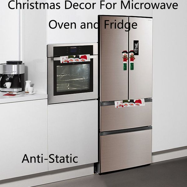 

christmas protective oven door handle cover anti-static cover frigerator decor accessories horizontal sticker