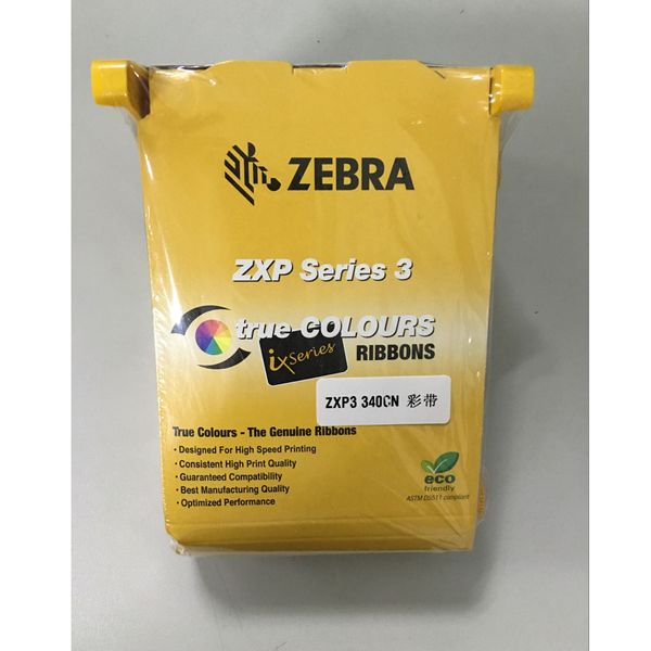 

original zebra zxp 3 ymcko full-color ribbon for card printer true colours ribbon of zxp series 3 card printer zxp3 800033-340cn