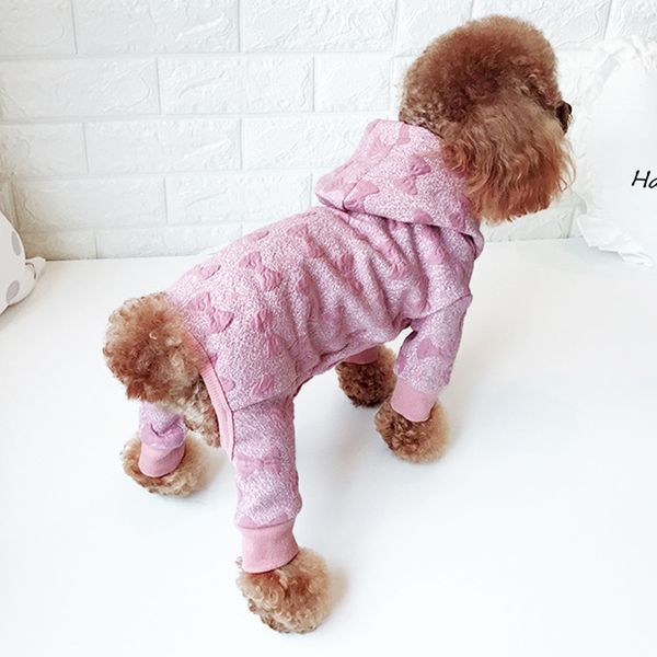 

cute pet dog clothes four-legged clothes warm hoodie coat jacket teddy clothing