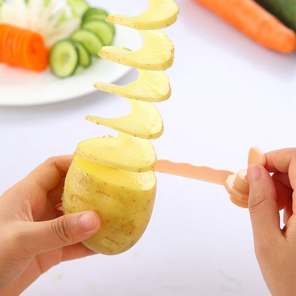

potato roll flower cutter carrot spiral slicer cutting tool vegetable cucumber plastic kitchen cooking roll flower cutter green