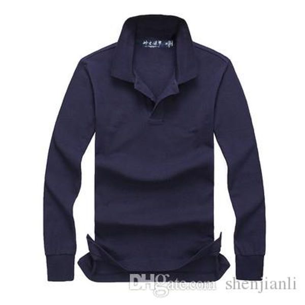 

2017 autumn and winter new high-quality men's fashion long-sleeved polo shirt casual men's polo shirt long sleeves size s-xxl