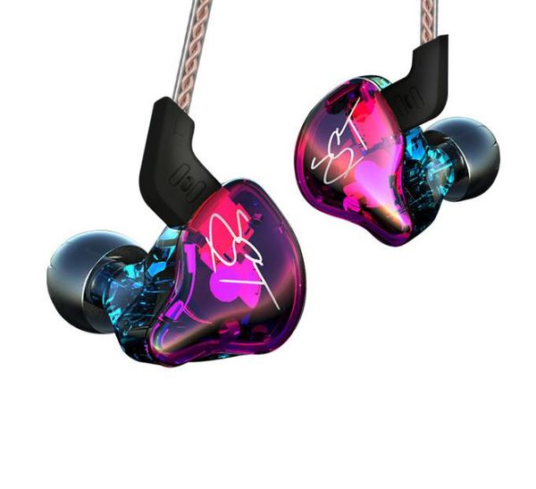 Hybrid BA + DD-Treiber HIFI-Kopfhörer 3.5mm In-Ohr-Gleichgewicht Armature earbud Moving-Coil-Ohr- Pro Dual Driver Kopfhörer abnehmbares Kabel