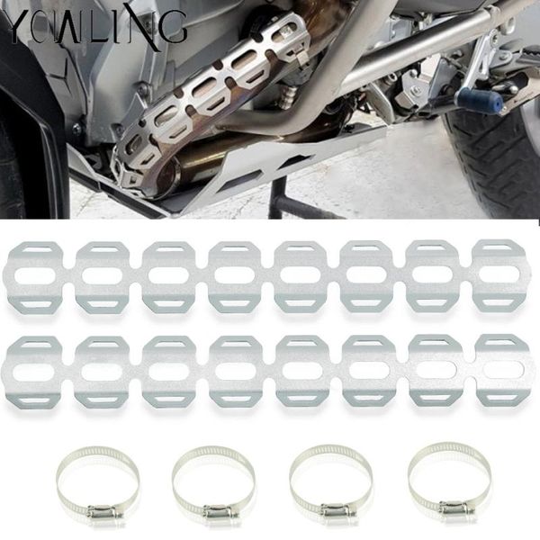 

motorcycle exhaust muffler pipe crash leg protector heat shield cover for f650gs f700gs f800gs r1200gs adventure 2008-2019
