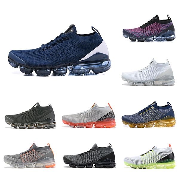 

royal blue og rainbow knit 3.0 mens running shoes fly vpm black white blue red women men trainers sports jogging sneakers 36-45