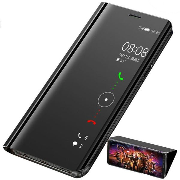 

mirror smart flip case for samsung galaxy note 9 8 s9 s8 plus leather phone case for samsung s7 s6 edge s10 phone bag funda