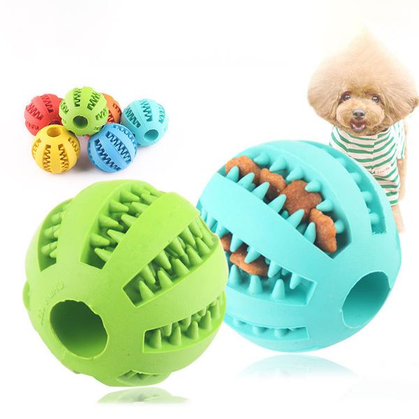 

pet toy elastic interactive rubber ball spherical dog cat puppy chew tooth cleaning molecular training play bite resistance