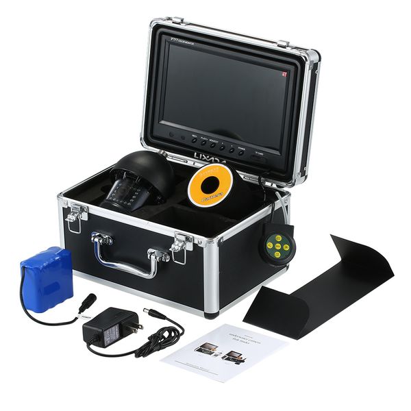

lixada fishing camera fish finder with 8gb tf card 9 inch 18 leds 360 degree rotating camera professional underwater video