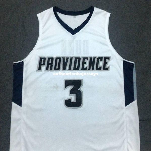 

custom kris dunn providence friars white basketball jersey embroidery stitched customize any size and name, Black;blue