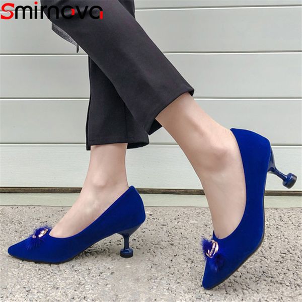 

smirnova big size 34-43 fashion pumps women shoes pointed toe shallow high heels shoes women elegant prom wedding, Black;white