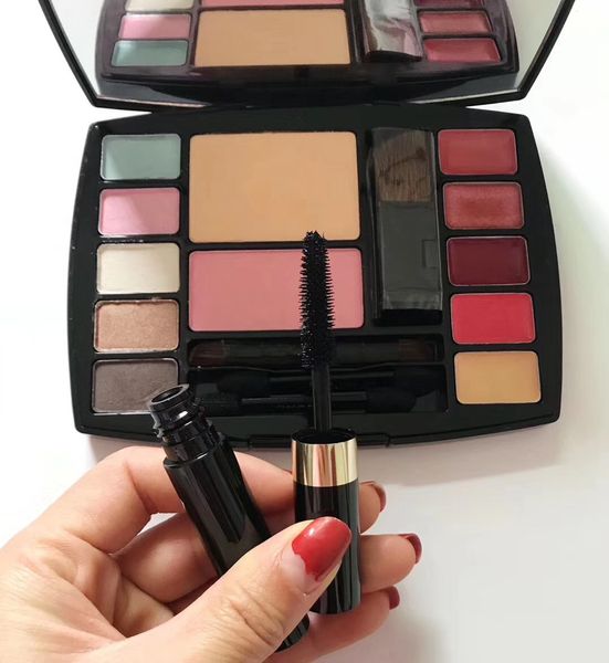 

2019 brand travel makeup palette blush bronzer + eyeshadow +mascara +lipstick /lipgloss +brushes gift set