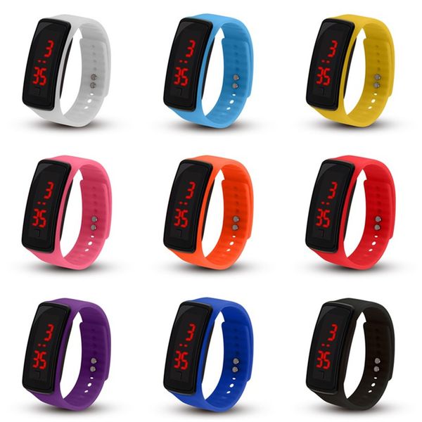 

модные часы браслет свет часы повседневные силиконовые мальчик девочки студенты электронный браслет часы светодиодные фонари часы наручные р