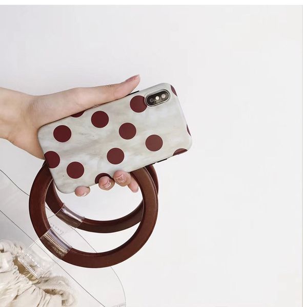 

роскошный дизайнерский чехол для телефона новое поступление для iphone 6 6s 7 8 plus x retro red dot design fashion brand phone case ins fas