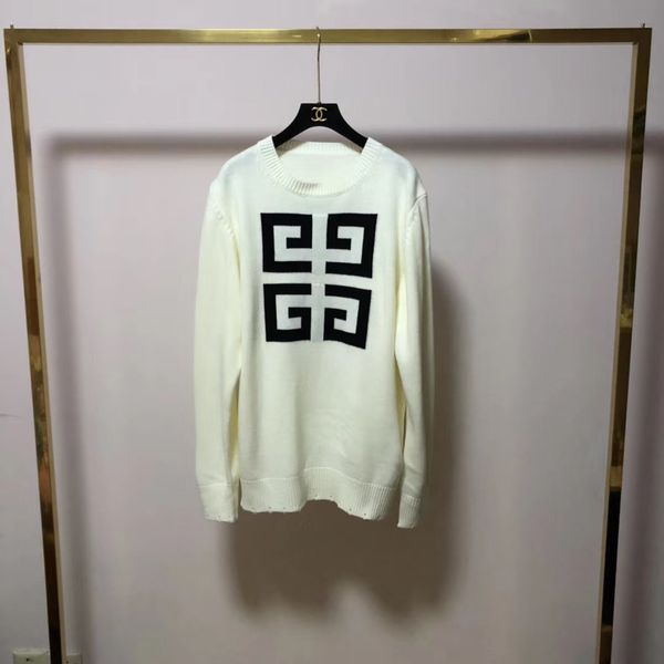 

winter new luxurious brands design given big logos knitted sweater pullover men women outdoor streetwear sweatshirt hoodies, Blue;black