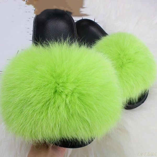 

2020 real fur slides wholesale furry sliders women ladies fur slippers hand mada amazing quality, Black