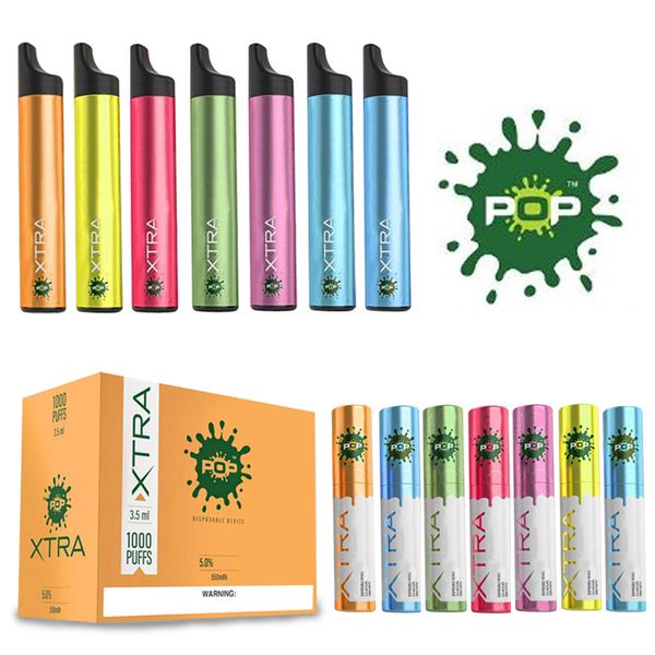 

Newest POP Xtra Disposable vape Device Pre-filled 3.5ml Big Volume 550mAh Battery Pod 1000 Puff Vape Pen VS Posh Bar PLUS