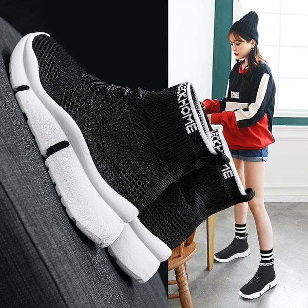 

easy match street fashion female women girl high sock footwear travel walking shoes leisure sport balenciaca sneakers