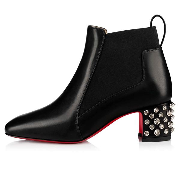 

new ladyss boots with black rivets and thick heels rivet with thick heel square head ankle boots versatile women martin boots ,study 55 mm