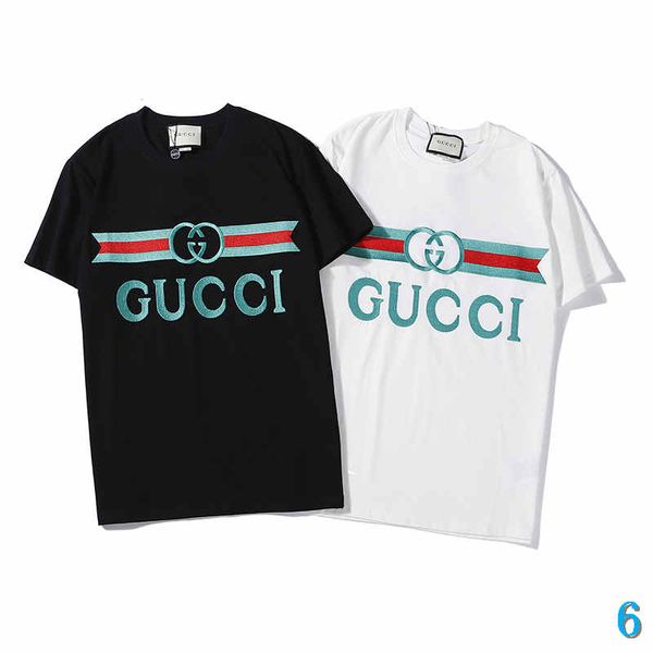 

summer t shirt men designer brand tees breathable loose shorts sleeves letters embroidery luxury shirts casual clothing 6, White;black