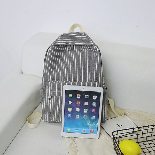 

women backpack female school bag for teenage girls lapstriped backpacks travel bag fabric for student black notebook bagpack