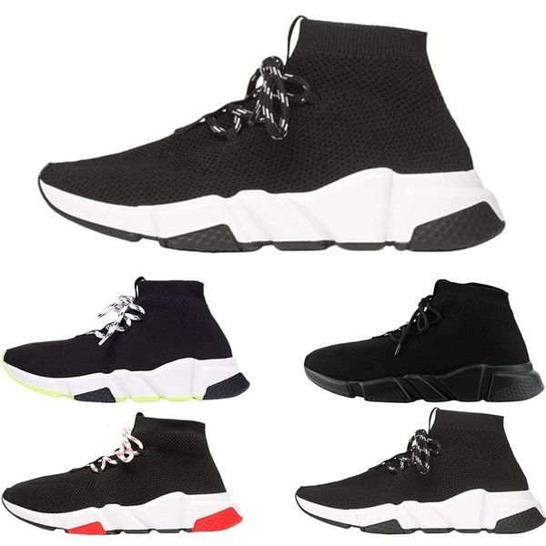 

мужчины женщины дизайнер носки обуви скорость тренер зашнуровать середины топ черный белый желтый моды мужские тренеры случайные кроссовки п